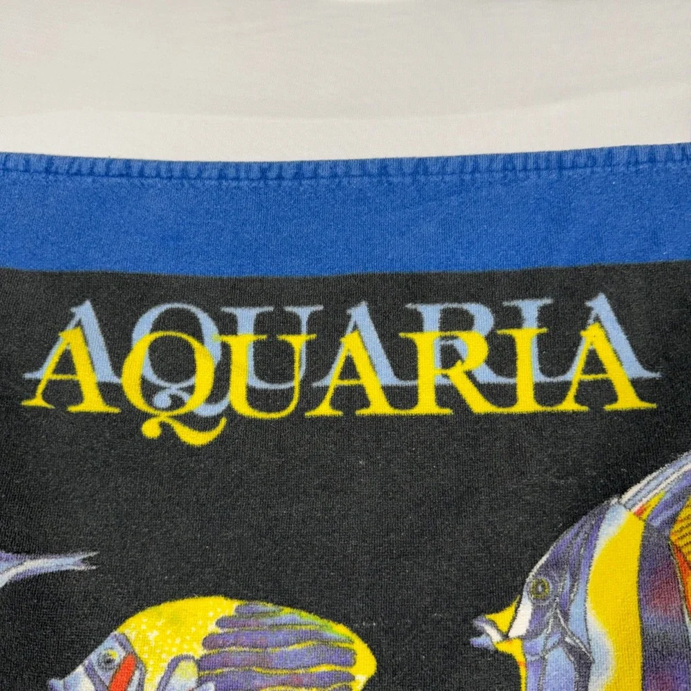 Vtg TerriSol Karsten Beach Towel Aquaria Tropical Fish Ocean‎ 100% Cotton Brazil